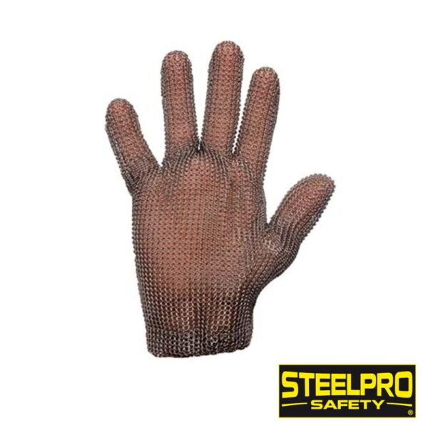 GUANTE ANTICORTE EN MALLA METALICA - STEELPRO (UND)